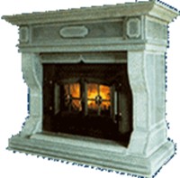 Cheminée décorative en pierre bleue